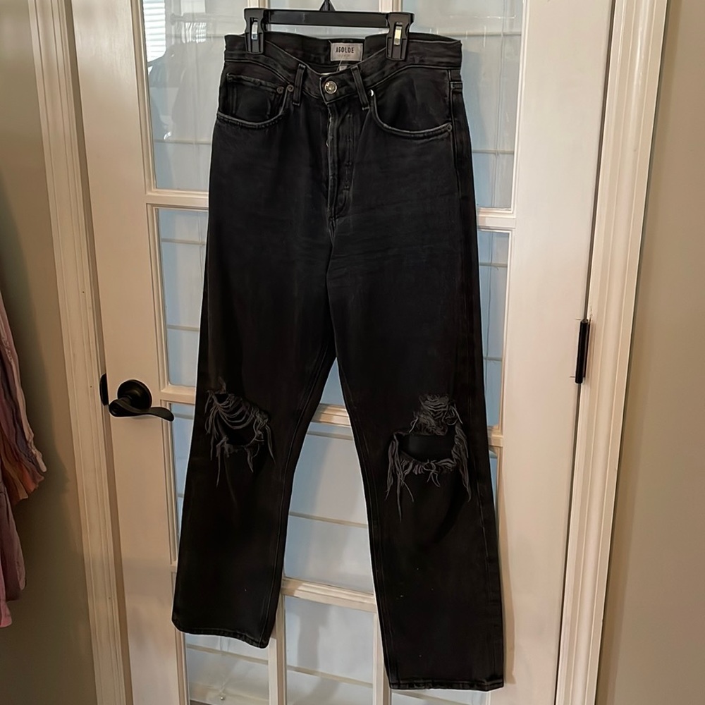 Agolde “90’s” Distressed Black Denim